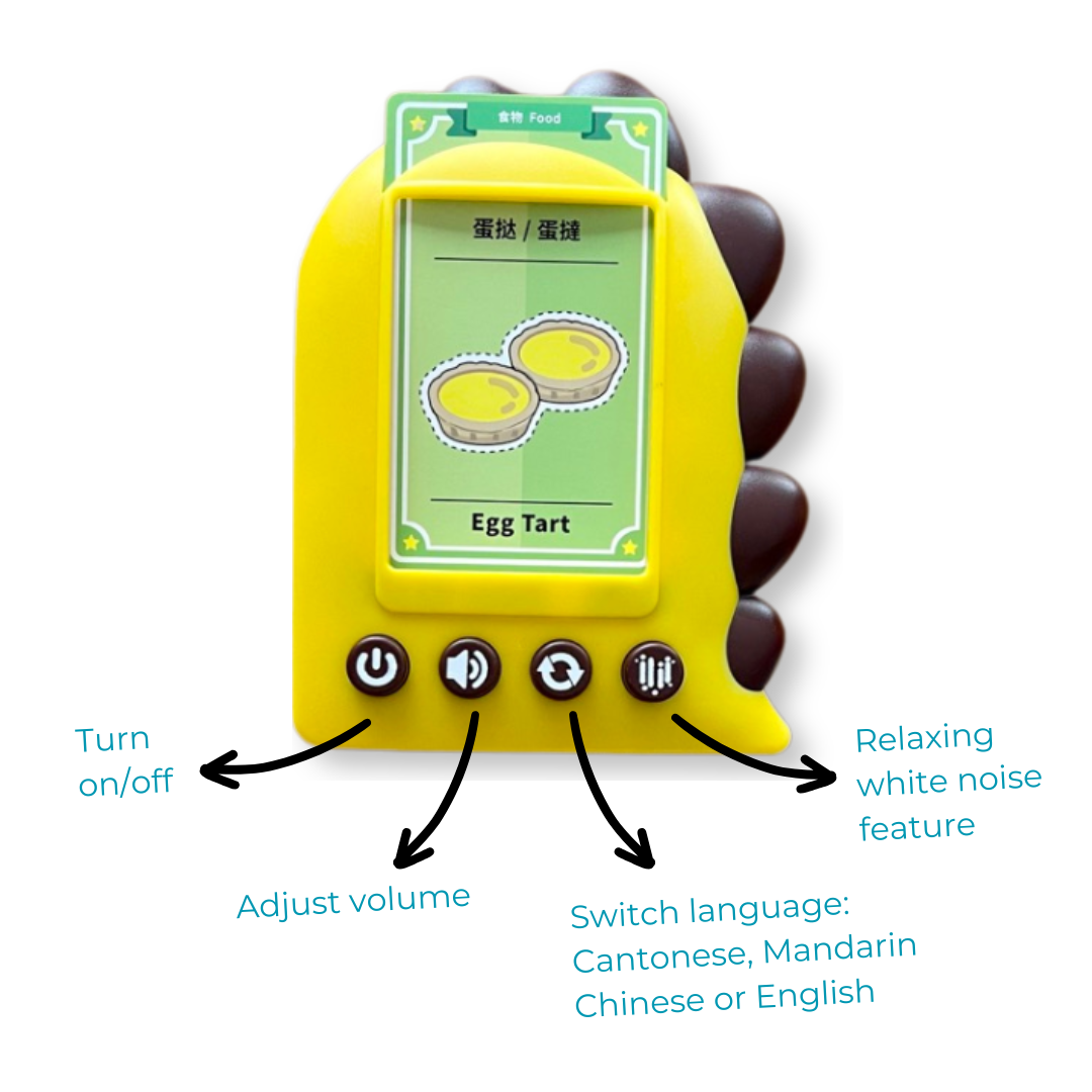 Image of Learn Chinese Cantonese English Bilingual Audio Player Toy Buttons with Descriptions