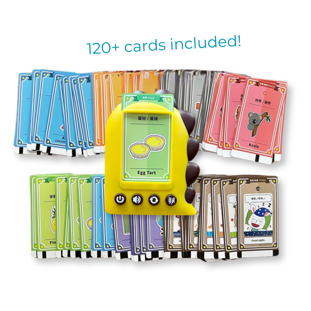 Image of Learn Chinese Cantonese English Bilingual flashcard audio player Toy with 120+ vocabulary cards included